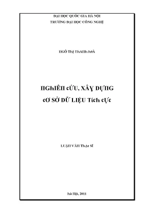 Luận văn nghiên cứu xây dựng cơ sở dữ liệu tích cực