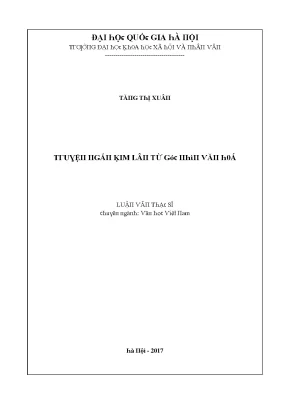 Luận văn thạc sĩ truyện ngắn kim lân từ góc nhìn văn hoá
