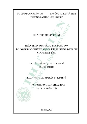 Hoàn thiện hoạt động huy động vốn tại ngân hàng thương mại cổ phần phương đông chi nhánh ninh bình