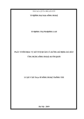 Luận văn phát triển dịch vụ hỗ trợ quản lý chứng chỉ định giá đất ứng dụng công nghệ chuỗi khối