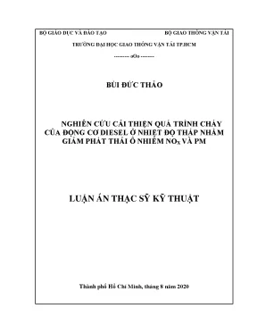 Tài liệu nghiên cứu cải thiện quá trình cháy của động cơ diesel ở nhiệt độ thấp