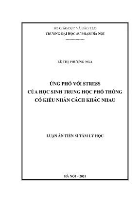 Ứng phó với stress của học sinh trung học phổ thông có kiểu