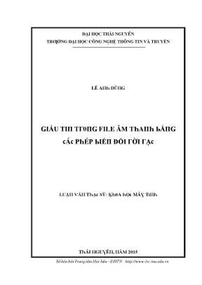 Luận văn giấu tin trong file âm thanh bằng các phép biến đổi rời rạc