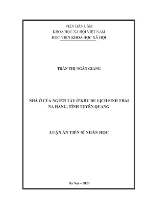 Nhà ở của người tày ở khu du lịch sinh thái na hang tỉnh tuyên quang
