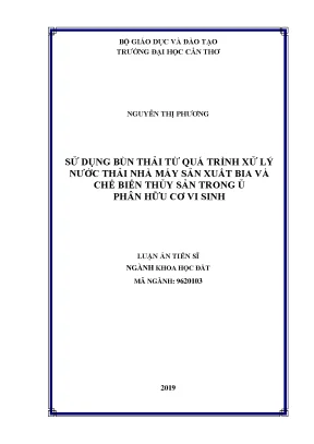 Sử dụng bùn thải từ quá trình xử lý nước thải nhà máy sản xuất bia và chế biến thủy sản trong ủ phân hữu cơ vi sinh