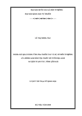 Luận văn thạc sĩ đánh giá khả năng ứng phó thiên tai và sự cố môi trường của đồng bào dân tộc thiểu số trên địa bàn huyện trạm tấu tỉnh yên bái vnu lvts004