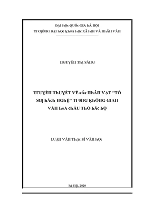 Luận văn thạc sĩ truyền thuyết về các nhân vật tổ sư bách nghệ trong không gian văn hóa châu thổ bắc bộ