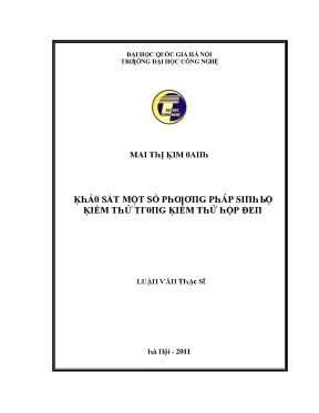 Luận văn khảo sát một số phương pháp sinh bộ kiểm thử trong kiểm thử hộp đen