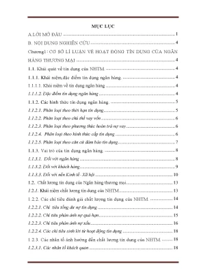 Một số giải pháp nhằm nâng cao chất lượng tín dụng tại nhtmcp đông nam á chi nhánh thanh hóa
