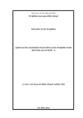 Luận văn kiểm chứng giao diện phần mềm bằng phương pháp mô hình hóa event b