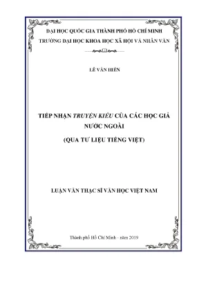 Tiếp nhận truyện kiều của các học giả nước ngoài qua tư liệu tiếng việt