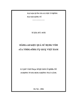 Luận văn nâng cao hiệu quả sử dụng vốn của tổng công ty giấy việt nam