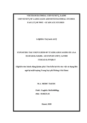 Luận văn thạc sĩ exploring the usefulness of translanguaging in a ha nam high school an exploratory action reseach project vnu lvts004