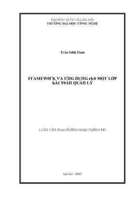 Luận văn framework và ứng dụng cho một lớp bài toán quản lý