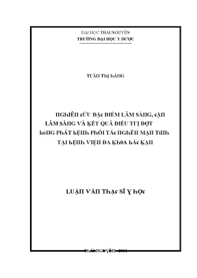 Luận văn nghiênc cứu đặc điểm lâm sàng cận lâm sàng của đợt bùng phát bệnh phổi tắc nghẽn mãn tính tại bệnh viện đa khoa bắc kạn