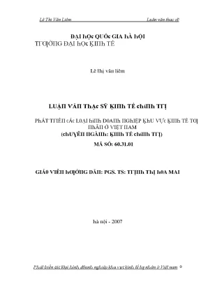 Luận văn phát triển các loại hình doanh nghiệp khu vực kinh tế tư nhân ở việt nam