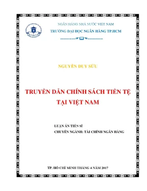 Luận văn truyền dẫn chính sách tiền tệ tại việt nam