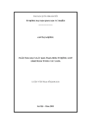 Luận văn thạc sĩ phân tích hoạt chất kích thích sinh trưởng axit giberillic trong rau xanh vnu lvts09