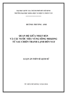 Quan hệ giữa nhật bản và các nước tiểu vùng sông n tranh lạnh đến nay