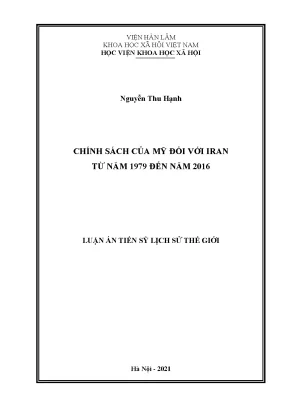 Chính sách của mỹ đối với iran từ năm 1979 đến năm 2016