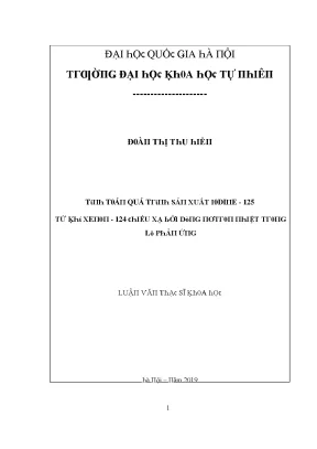 Luận văn thạc sĩ tính toán quá trình sản xuất iodine 125 từ khí xenon 125 chiếu xạ bởi dòng nơtron nhiệt trong lò phản ứng vnu lvts08w