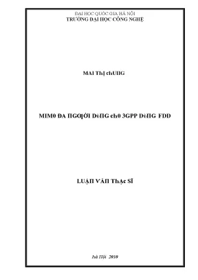 Luận văn mimo đa người dùng cho 3gpp dùng fdd