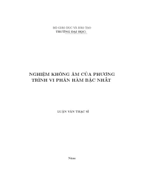 Nghiệm không âm của phương trình vi phân hàm bậc nhất