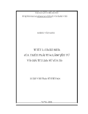Luận văn thạc sĩ triết lý nhân sinh của thiền phái trúc lâm yên tử và giá trị lịch sử của nó