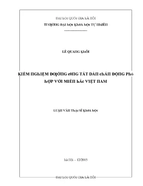 Luận văn thạc sĩ kiểm nghiệm đường cong tắt dần chấn động phù hợp với miền bắc việt nam vnu lvts004