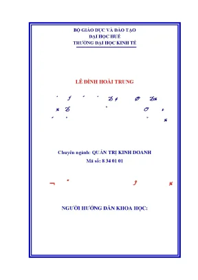 Luận văn phân tích các nhân tố ảnh hưởng đến quyết định sử dụng dịch vụ viễn thông của khách hàng tại mobifone thừa thiên huế