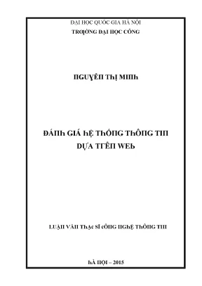 Luận văn đánh giá hệ thống thông tin dựa trên web