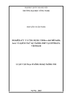 Luận văn nghiên cứu và ứng dụng vdm cho mô hình hóa và kiểm thử hệ thống imp tại nttdata việt nam