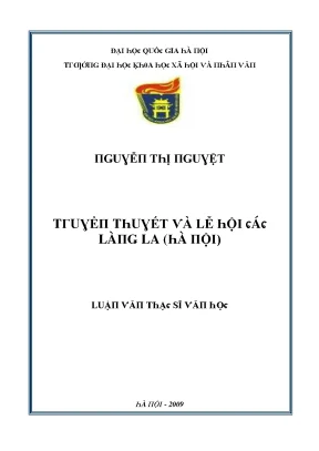 Luận văn thạc sĩ truyền thuyết và lễ hội làng la hà nội