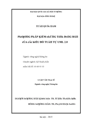 Luận văn phương pháp kiểm chứng tính đúng đắn của các biểu đồ tuần tự uml 2 0