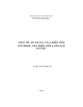 Một số áp dụng củ a biến đổi fourier vào biến đổi laplace ngược