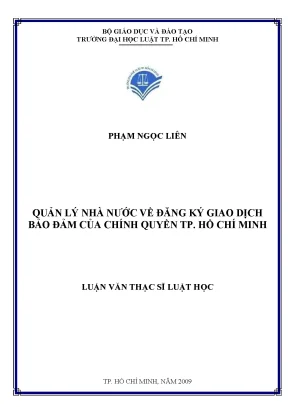 Quản lý nhà nước về đăng ký giao dịch bảo đảm của chính quyền tp hồ chí minh