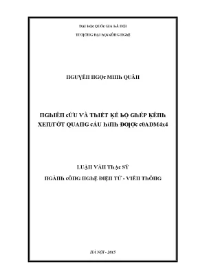 Luận văn nghiên cứu và thiết kế bộ ghép kênh xen rớt quang cấu hình được coadm 4x4
