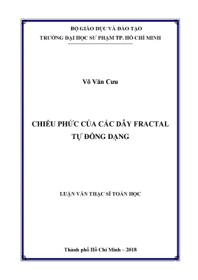 Luận văn chiều phức của các dây fractal tự đồng dạng