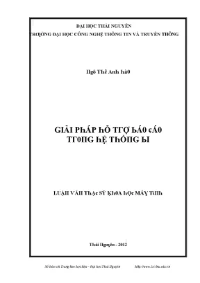 Luận văn giải pháp hỗ trợ báo cáo trong hệ thống bi