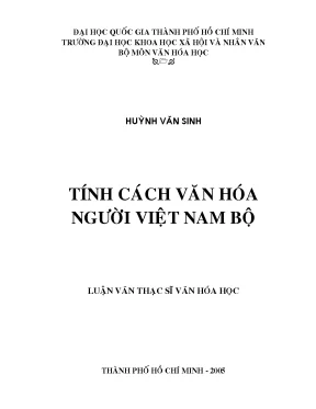 Tính cách văn hóa người việt nam bộ