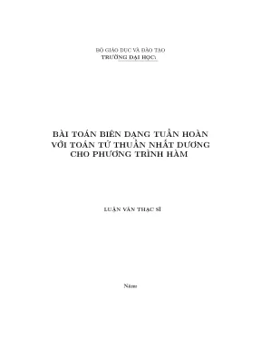 Bài toán biên dạng tuần hoàn với toán tử thuần nhất dương cho phương trình hàm