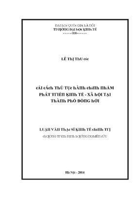 Luận văn cải cách thủ tục hành chính nhằm phát triển kinh tế xã hội tại thành phố đồng hới