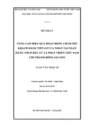 Tài liệu nâng cao hiệu quả hoạt động chăm sóc khách hàng tiền