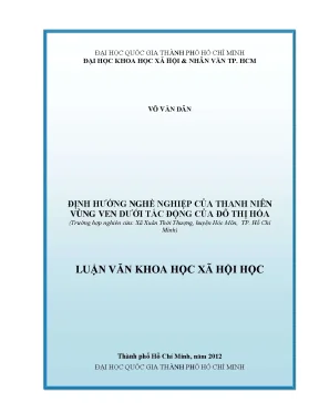 Định hướng nghề nghiệp của thanh niên vùng ven dưới tác động của đô thị hóa