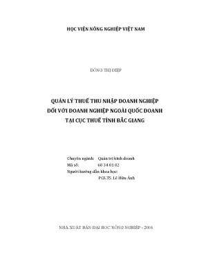 Luận văn quản lý thuế thu nhập doanh nghiệp đối với doanh nghiệp ngoài quốc doanh tại cục thuế tỉnh bắc giang