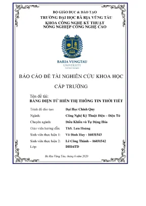 Luận văn bảng điện tử hiển thị thông tin thời tiết đề tài nghiên cứu khoa học