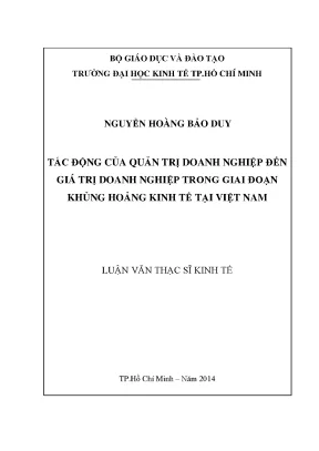 Luận văn tác động của quản trị doanh nghiệp đến tính thanh khoản cổ phiếu copy