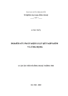 Luận văn nghiên cứu phát hiện luật kết hợp hiếm và ứng dụng