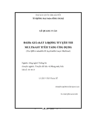 Luận văn đánh giá chất lượng truyền tin multicast trên tầng ứng dụng