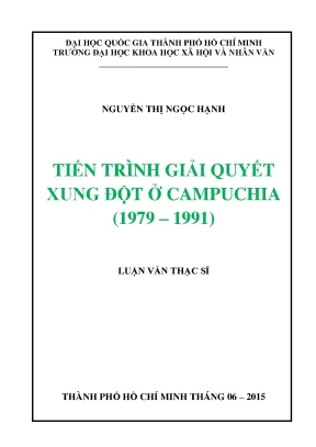 Tiến trình giải quyết xung đột ở campuchia 1979 1991